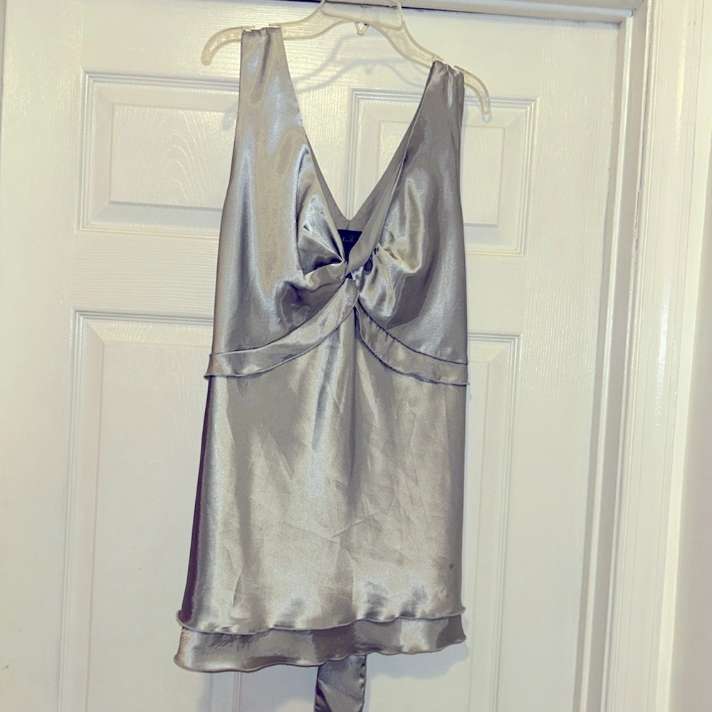 Ashley Stewart silver tank top size 14 only $8